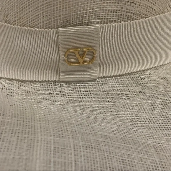 Valentino Garavani Large Brim Abaca Sun Hat Size 56 EU=21 7/8" - Picture 10 of 16